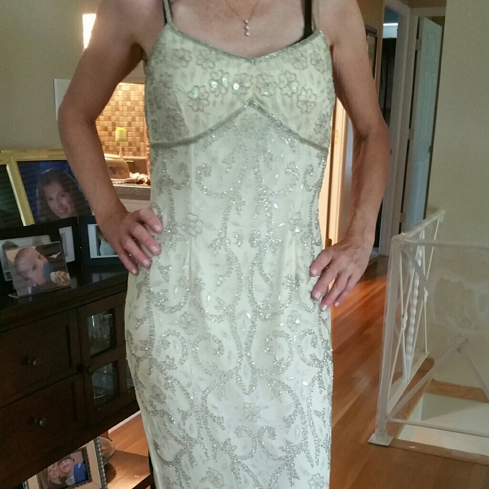 Butter Yellow & Silver Evening Gown - Pappel'